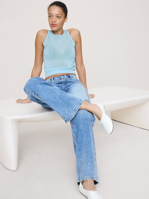 CAMISOLE EN TRICOT DE COTON DIAPHANE ULTRA-FIN