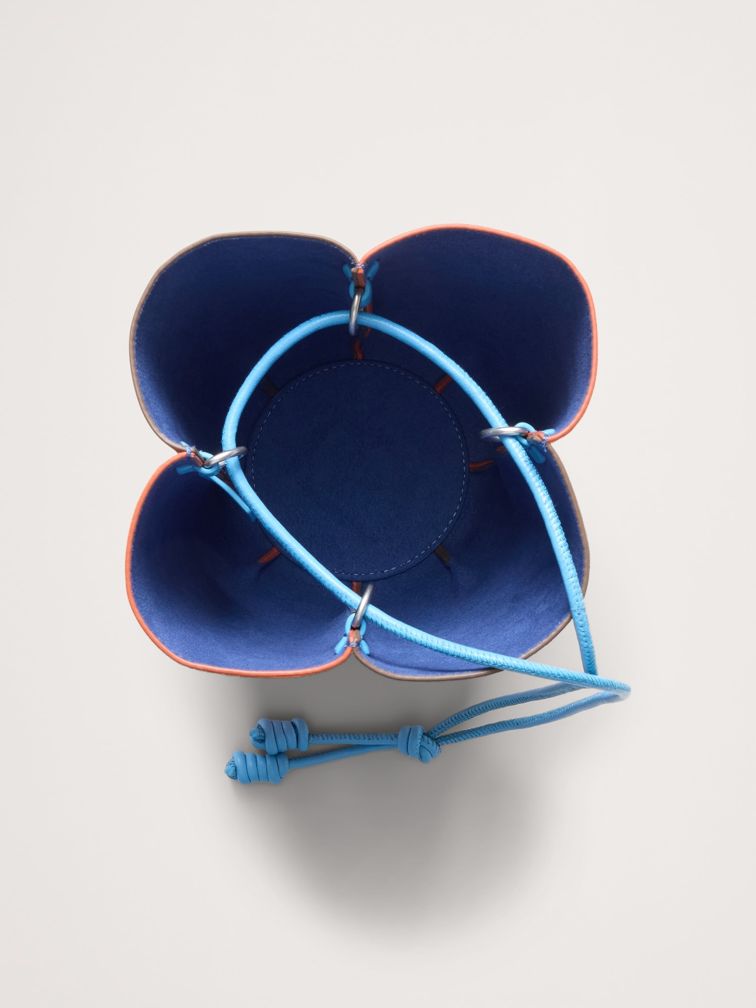 カラーブロック スエード チューリップ バッグ-4