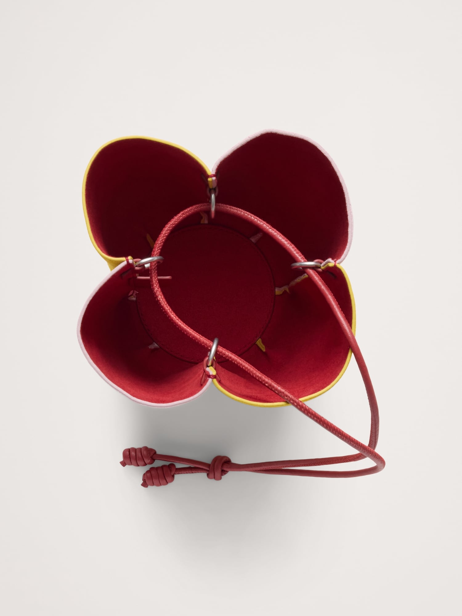 カラーブロック スエード チューリップ バッグ-5