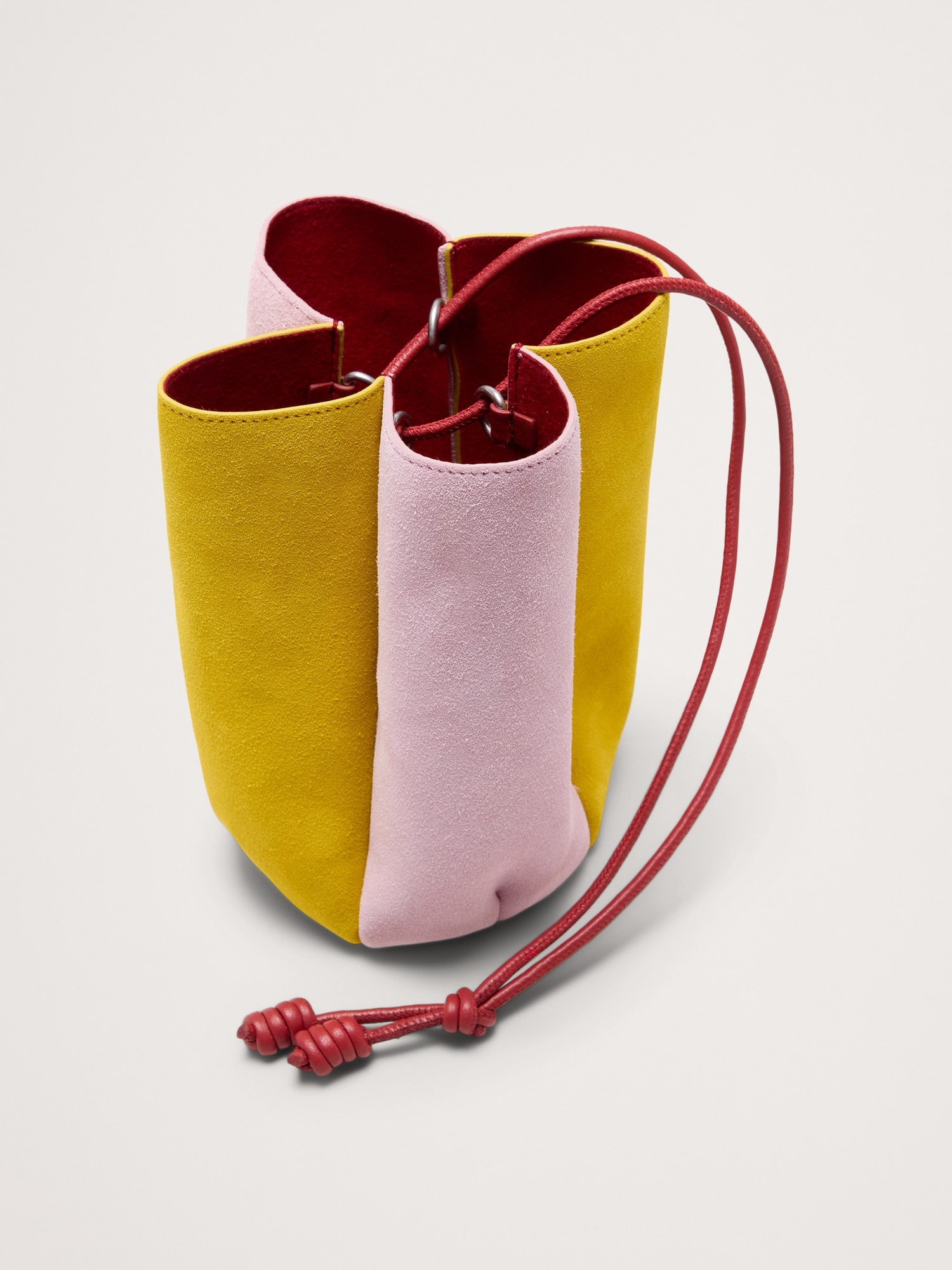 カラーブロック スエード チューリップ バッグ-6