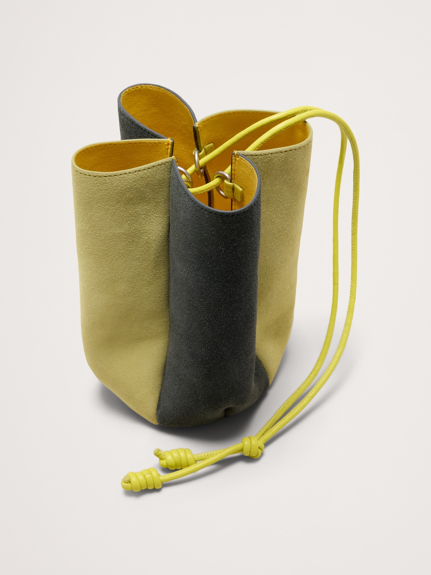 カラーブロック スエード チューリップ バッグ-6