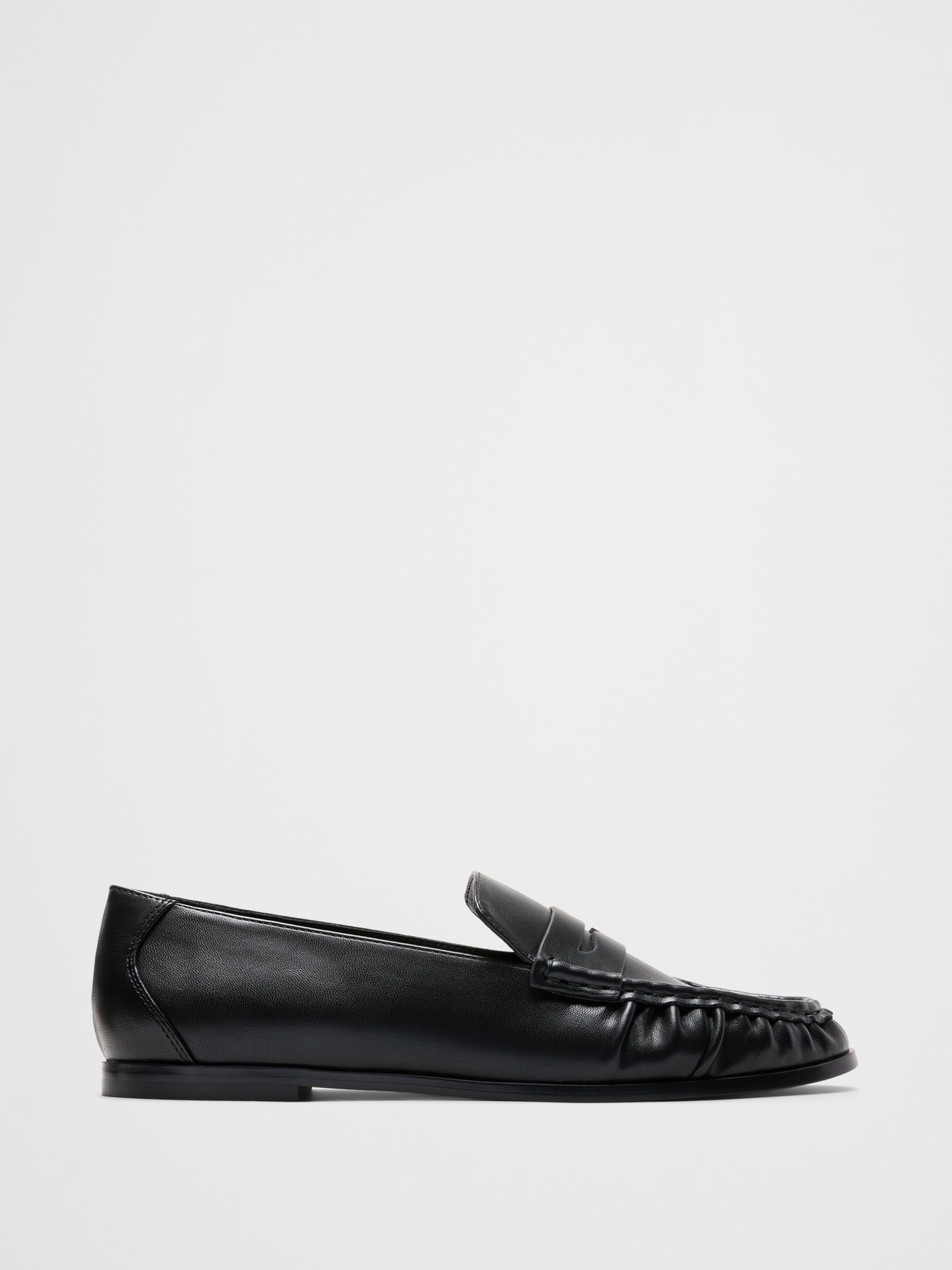 Vegan Leather Gathered Loafer