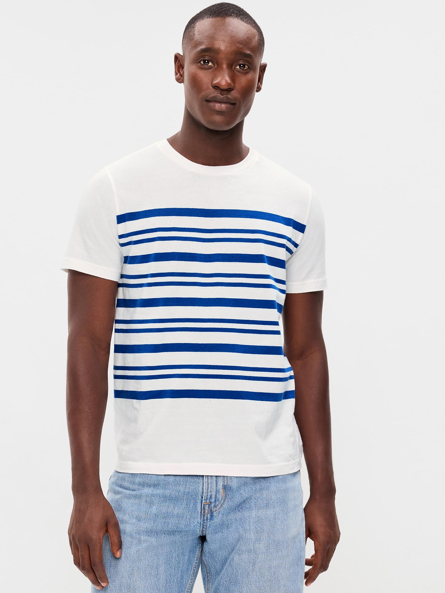 T-SHIRT RAS DU COU À RAYURES