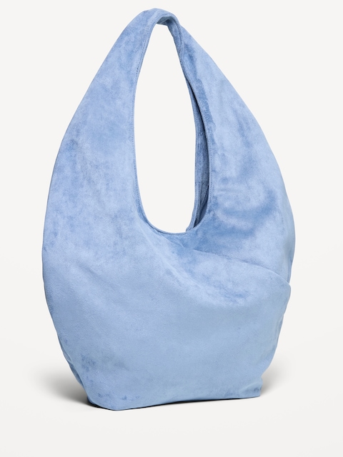 Oversized Suede Hobo Bag