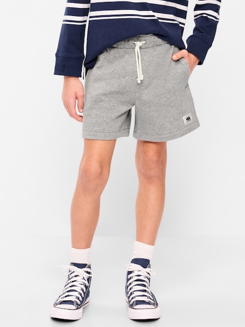Above Knee Logo Fleece Jogger Shorts for Boys