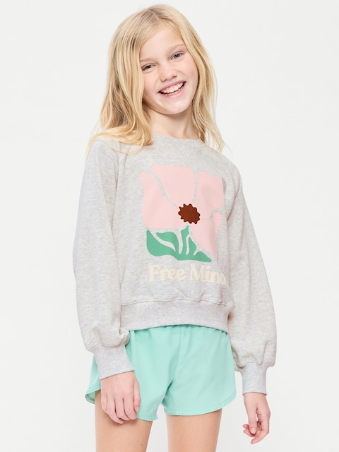 Long-Sleeve Graphic Sweatshirt for Girls