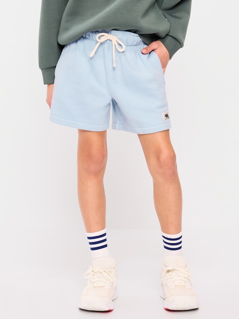 Above Knee Logo-Graphic Fleece Jogger Shorts for Boys