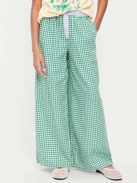 PANTALON AMPLE À ENFILER EN SERGÉ POUR FILLE