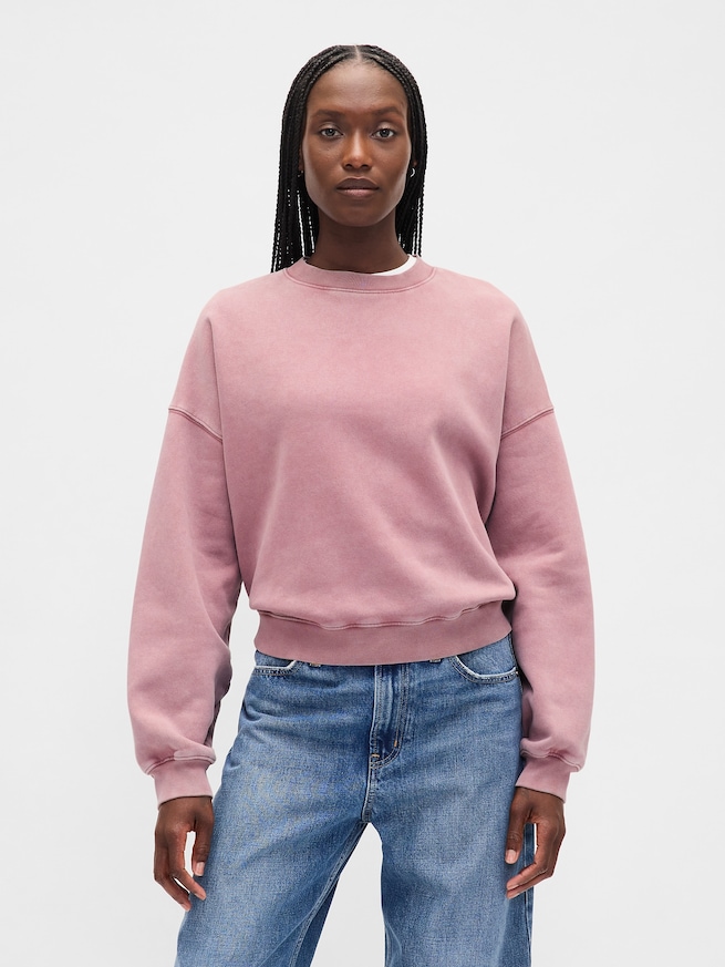 ヴィンテージソフト ウェッジ クルーネック スウェットシャツ-0