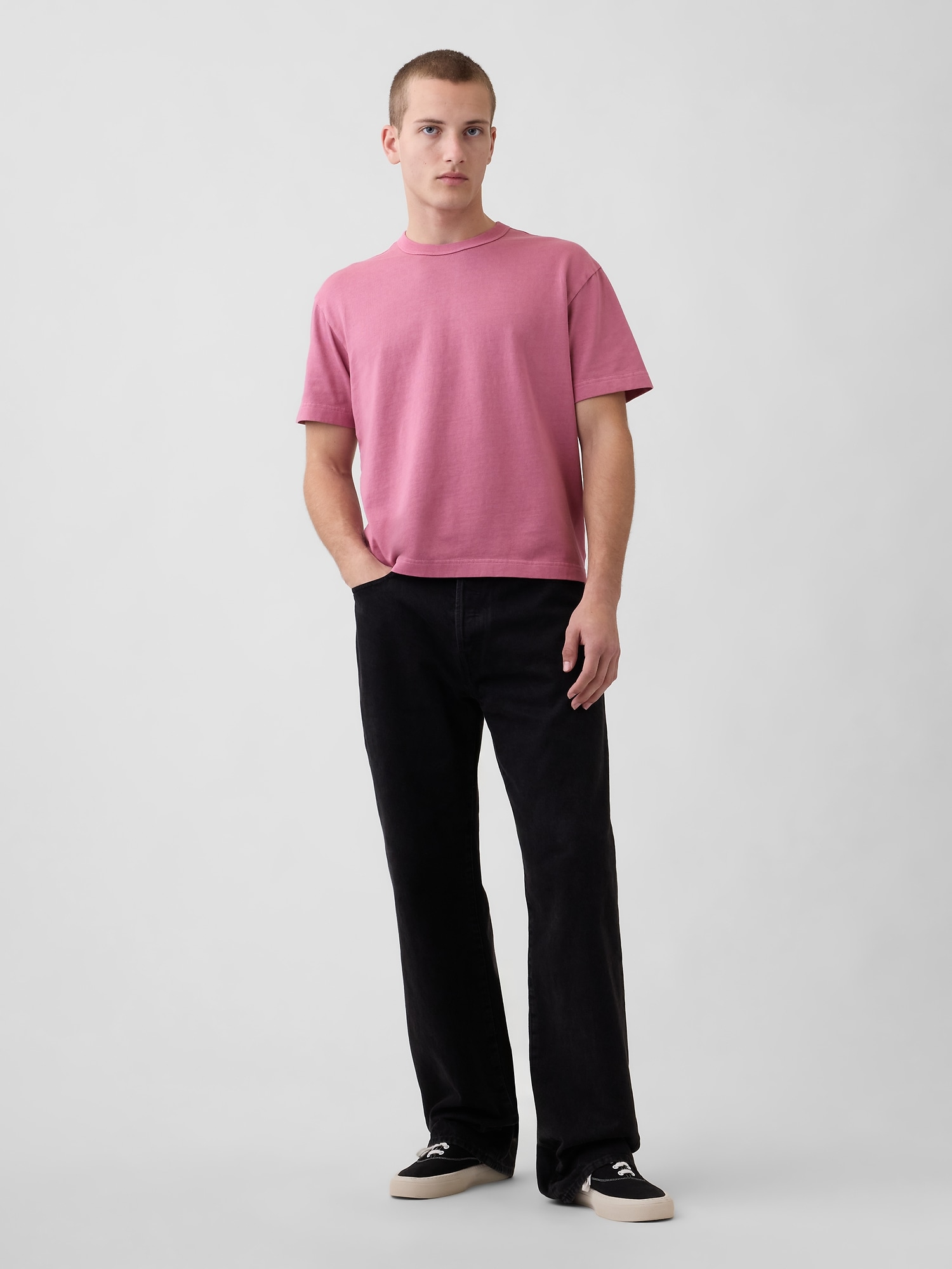 ヘビーウェイト クロップドTシャツ-1