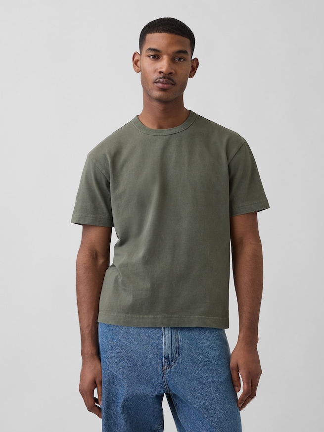 ヘビーウェイト クロップドTシャツ-0