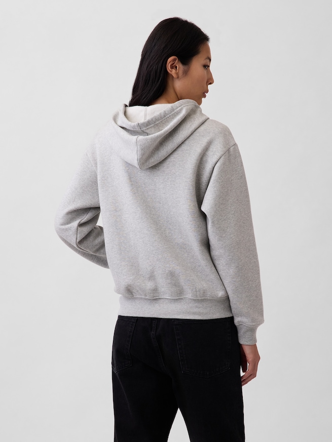 リラックスフィット GAPロゴ ジップアップパーカー-1