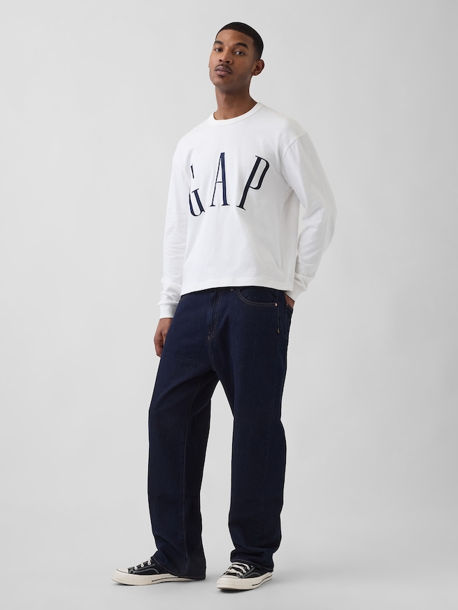 オーバーサイズ GAPロゴ クロップドTシャツ-1