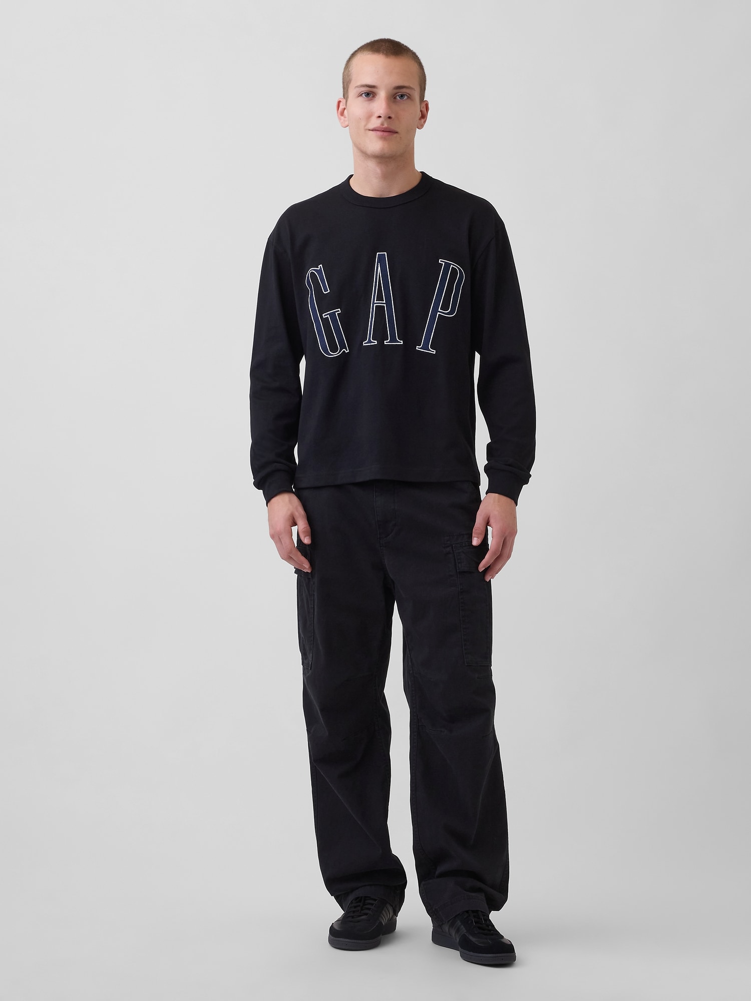 オーバーサイズ GAPロゴ クロップドTシャツ-1