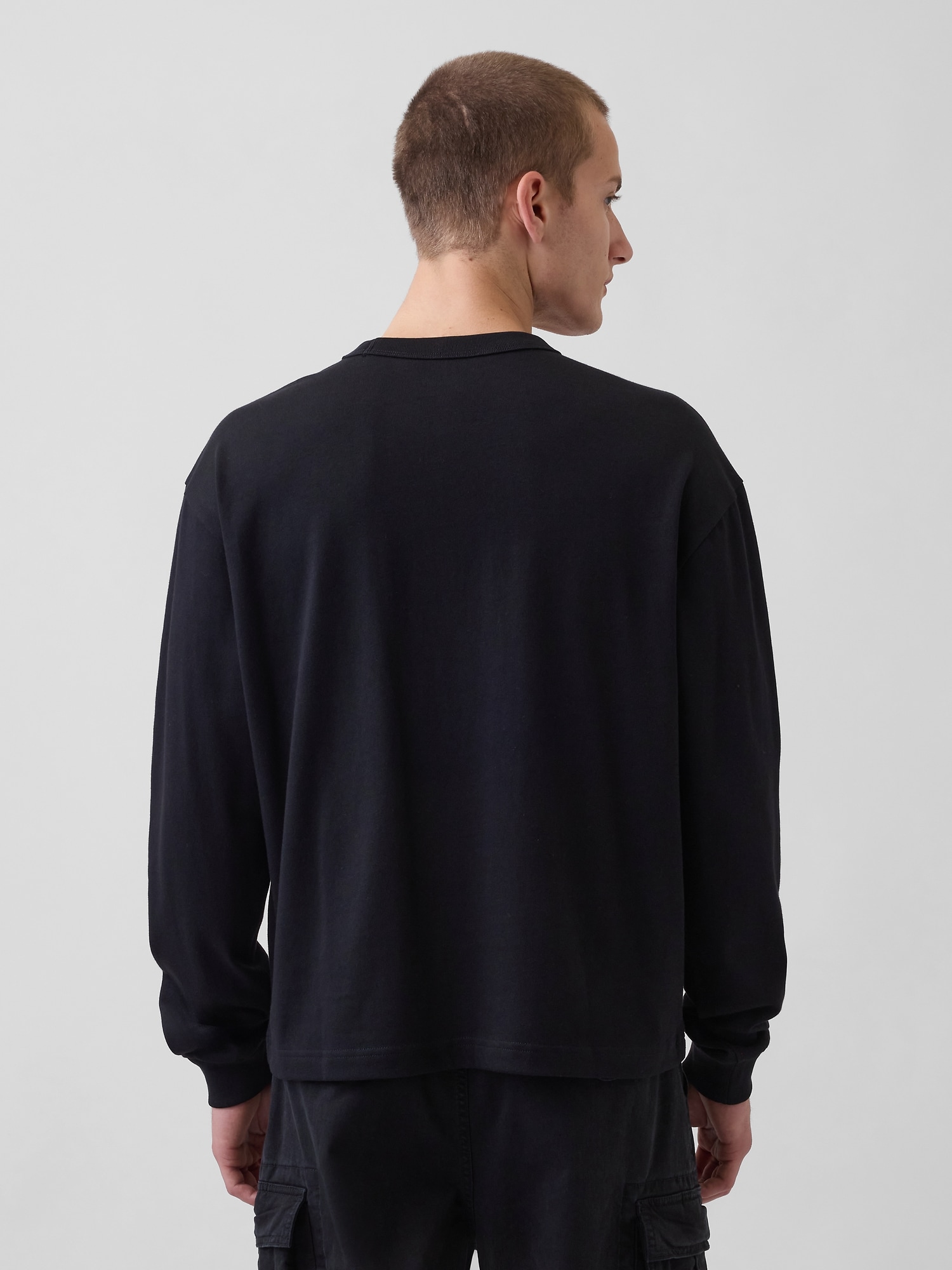 オーバーサイズ GAPロゴ クロップドTシャツ-2