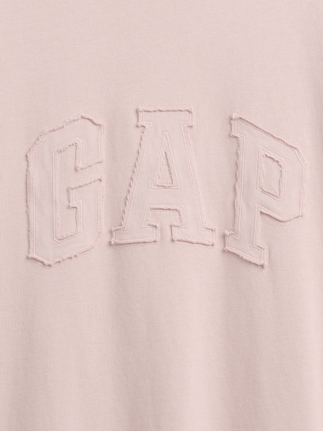 ヘビーウェイト リラックスフィット GAPロゴ クロップドTシャツ-3