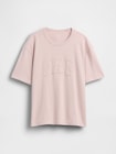 ヘビーウェイト リラックスフィット GAPロゴ クロップドTシャツ-4