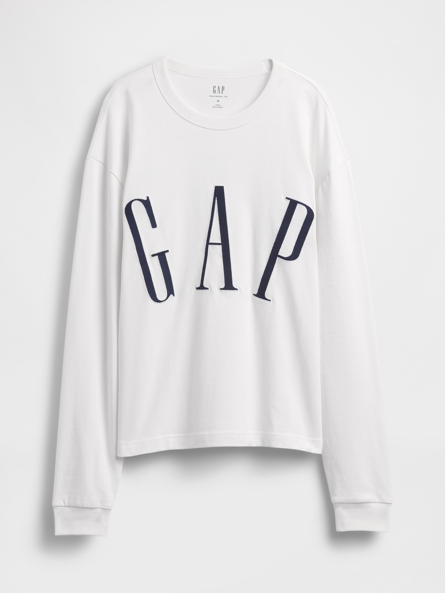 オーバーサイズ GAPロゴ クロップドTシャツ-4