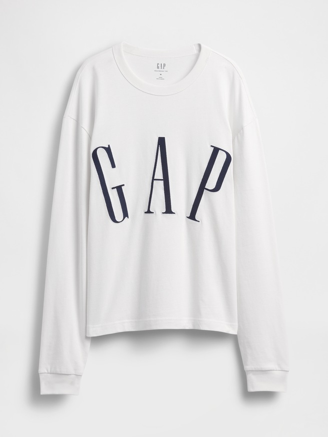 オーバーサイズ GAPロゴ クロップドTシャツ-4