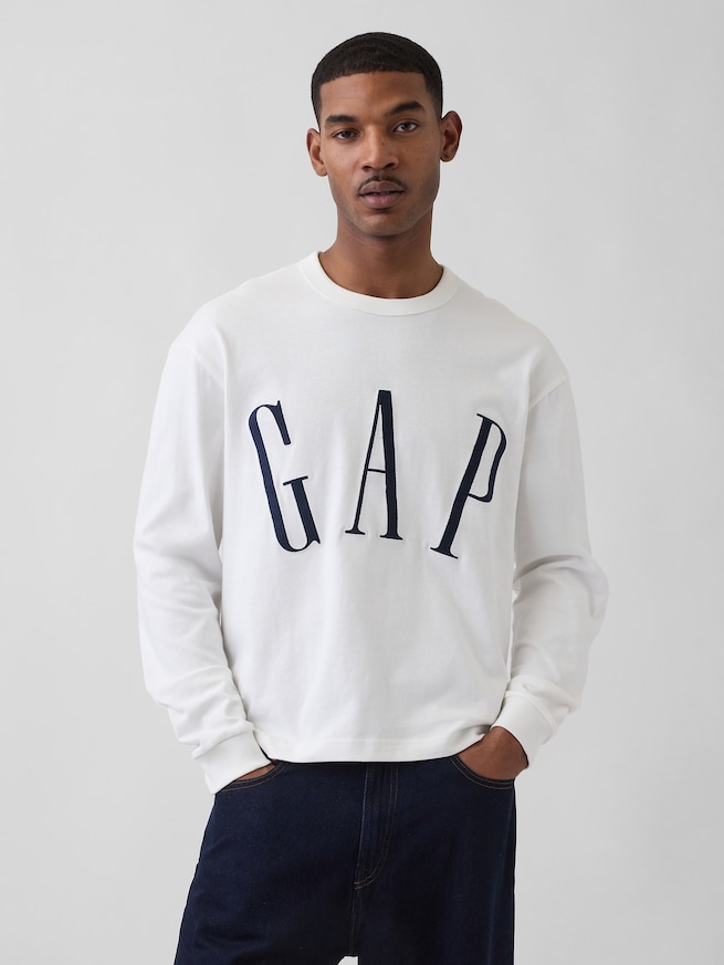 オーバーサイズ GAPロゴ クロップドTシャツ-0