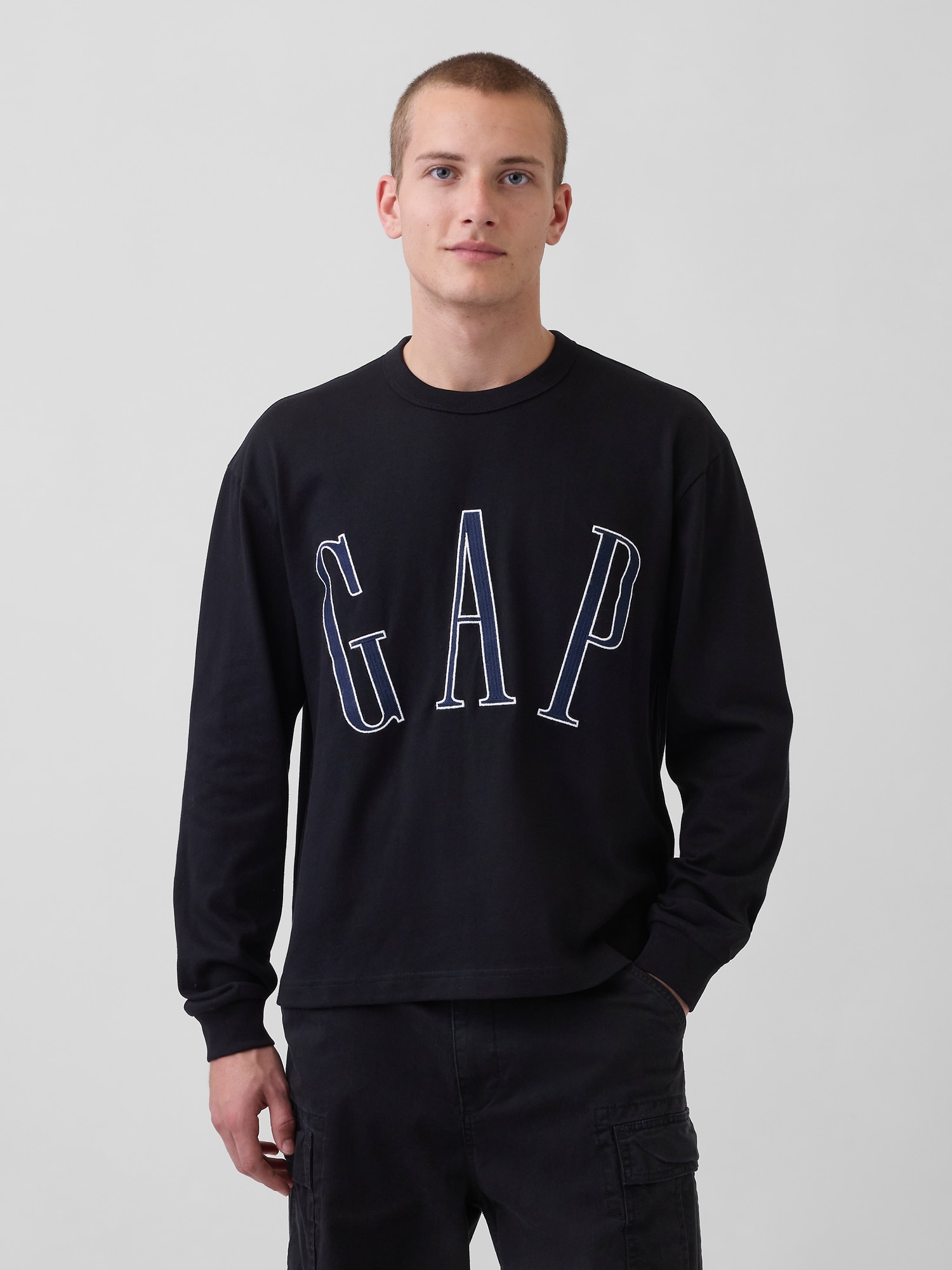 オーバーサイズ GAPロゴ クロップドTシャツ-0