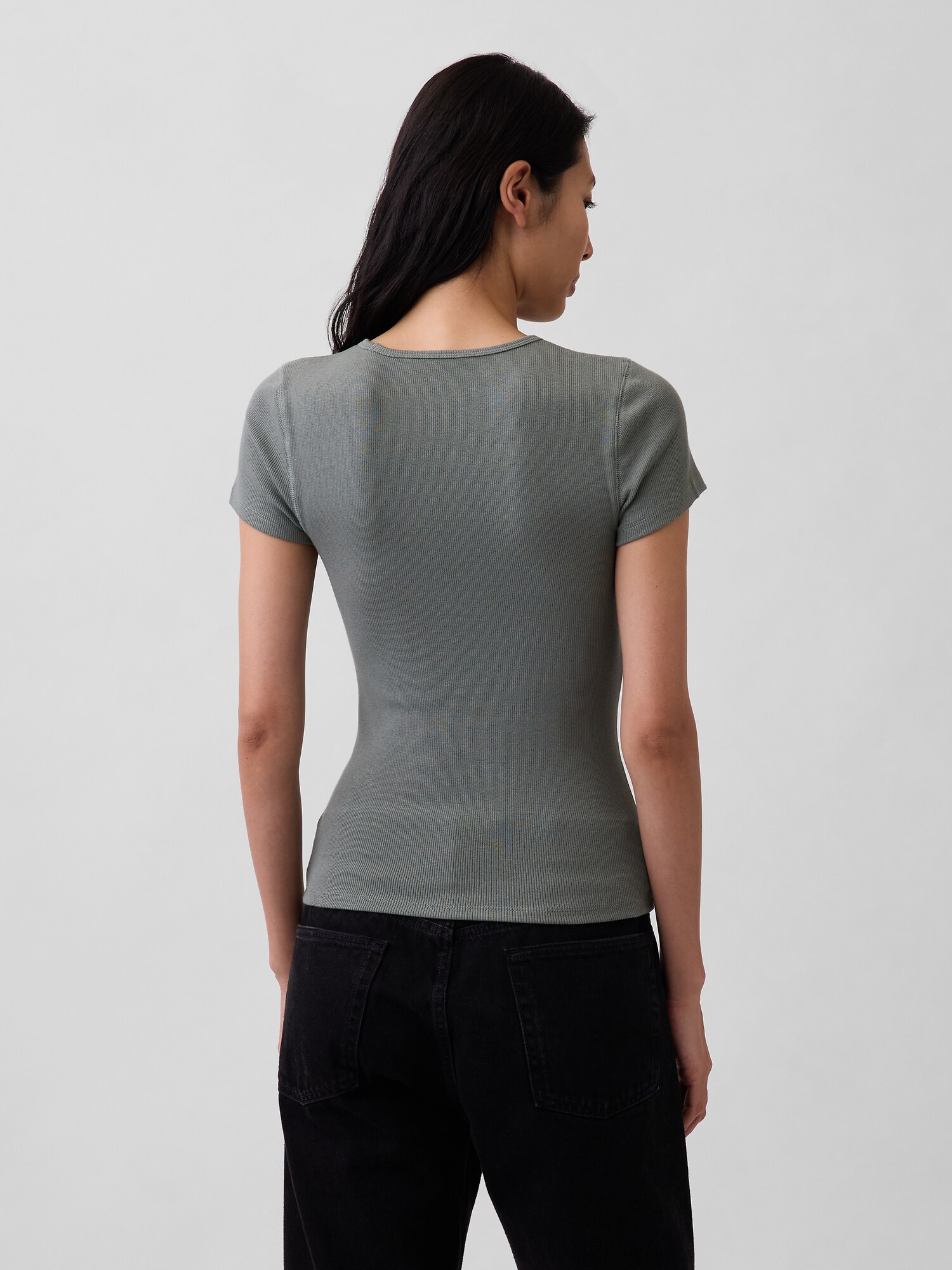 モダン リブ GAPロゴTシャツ-2