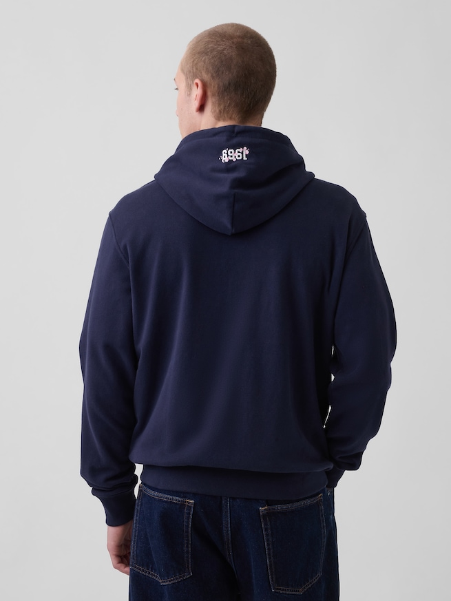 ヴィンテージソフト フレンチテリー SAKURA GAPロゴ ジップアップパーカー-2