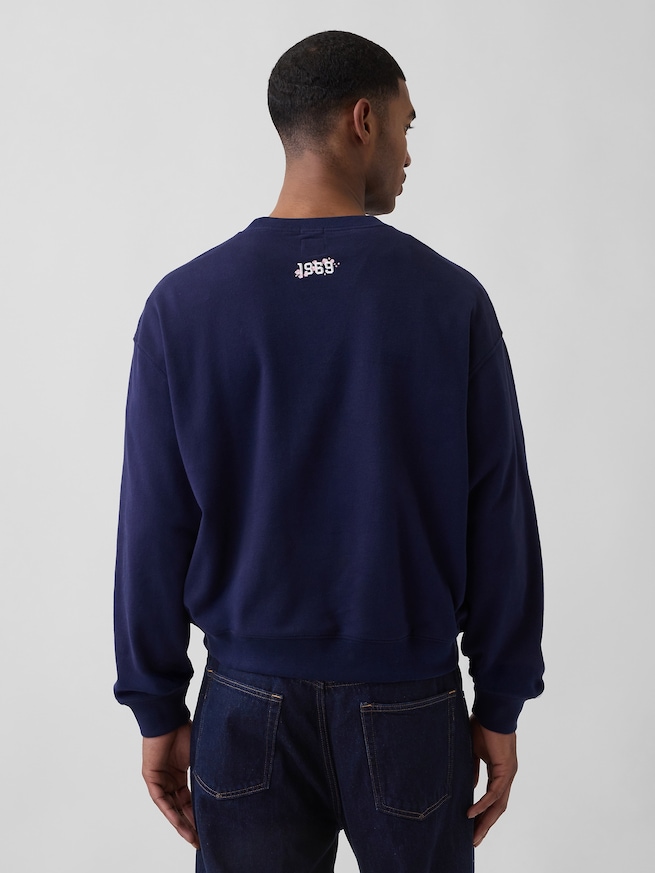 ヴィンテージソフト フレンチテリー オーバーサイズ SAKURA GAPロゴ スウェットシャツ-2