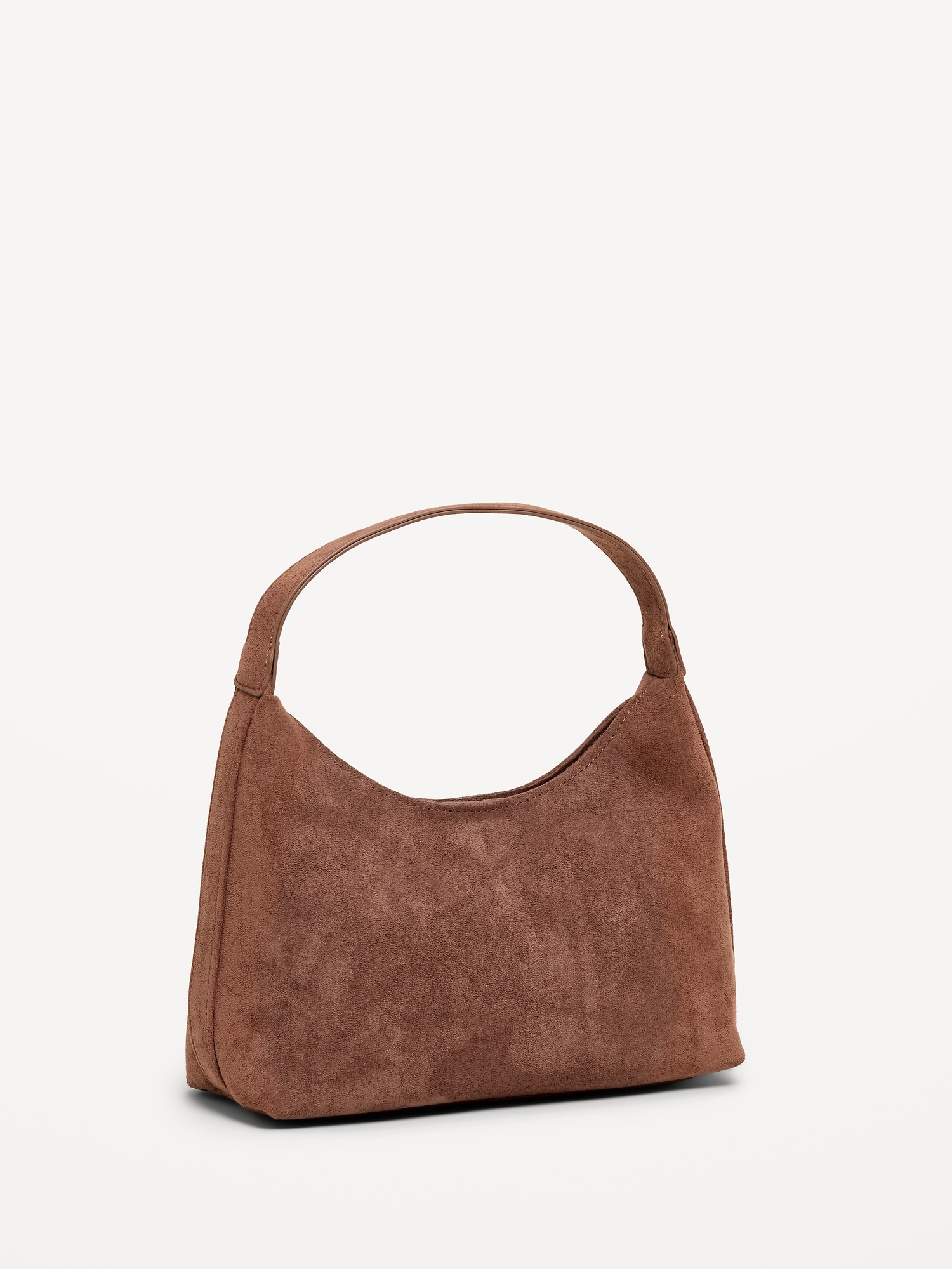Faux-Suede Mini Hobo Bag