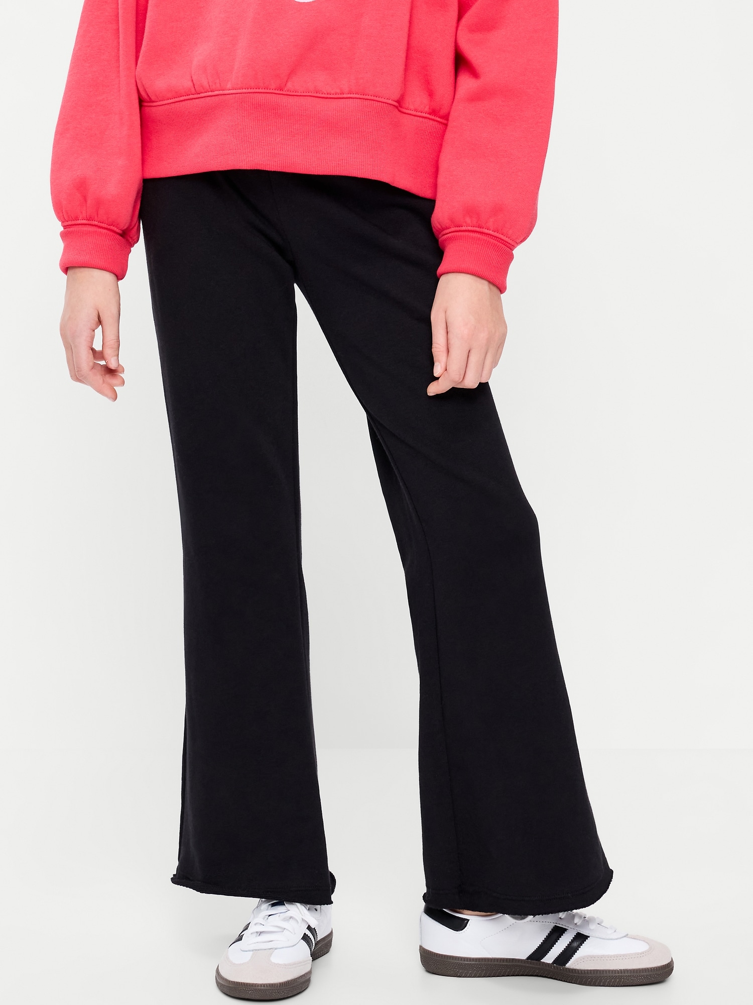 Slim French-Terry Flare-Leg Sweatpants for Girls