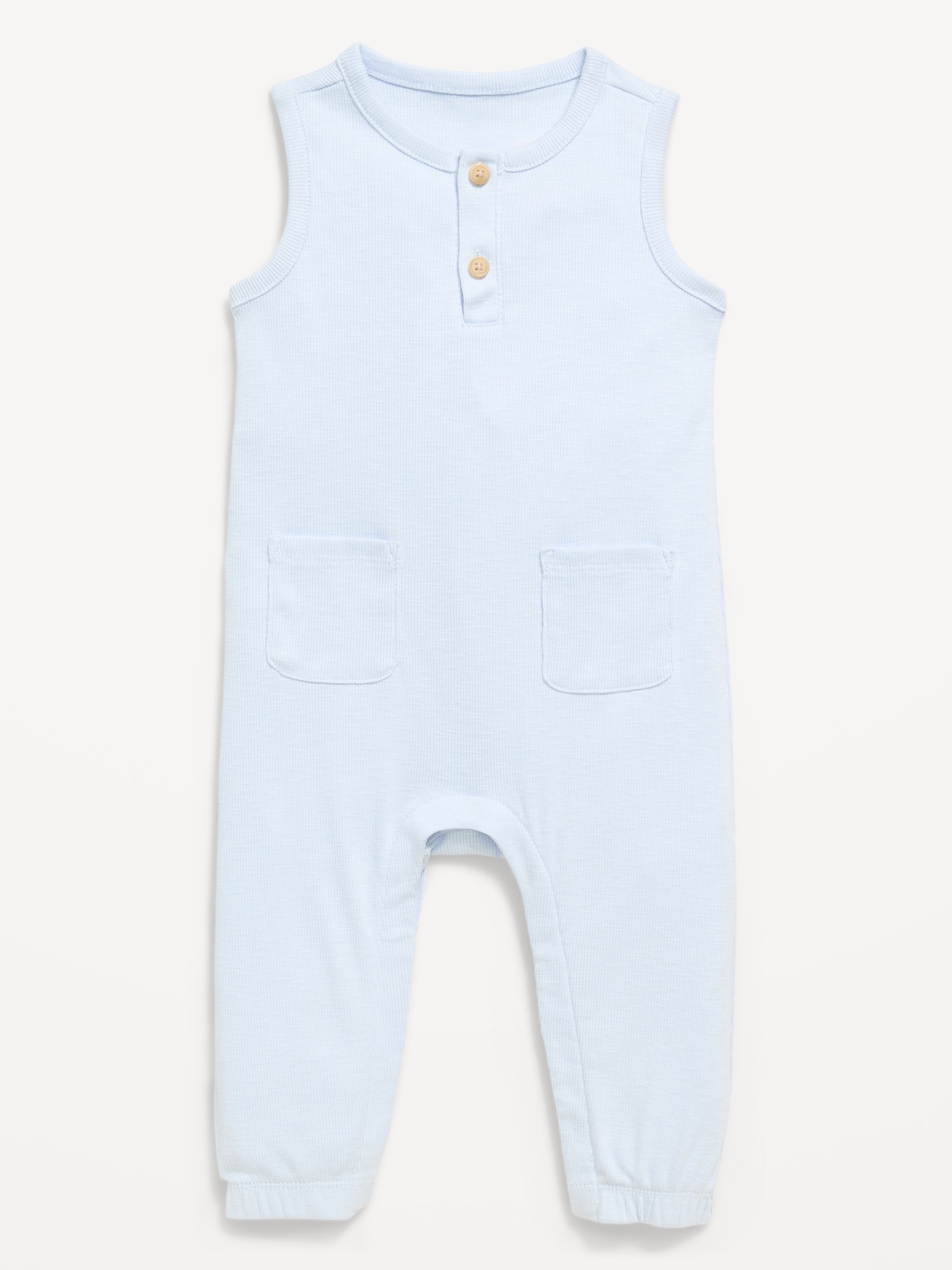 BARBOTEUSE UNE-PIÈCE À COL HENLEY SANS MANCHES À MOTIF POUR BÉBÉ