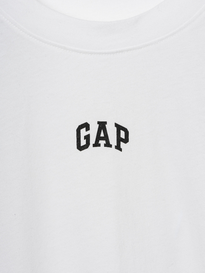 オーガニックコットン ヴィンテージソフト アスレチック GAPロゴ チュニックTシャツ-4