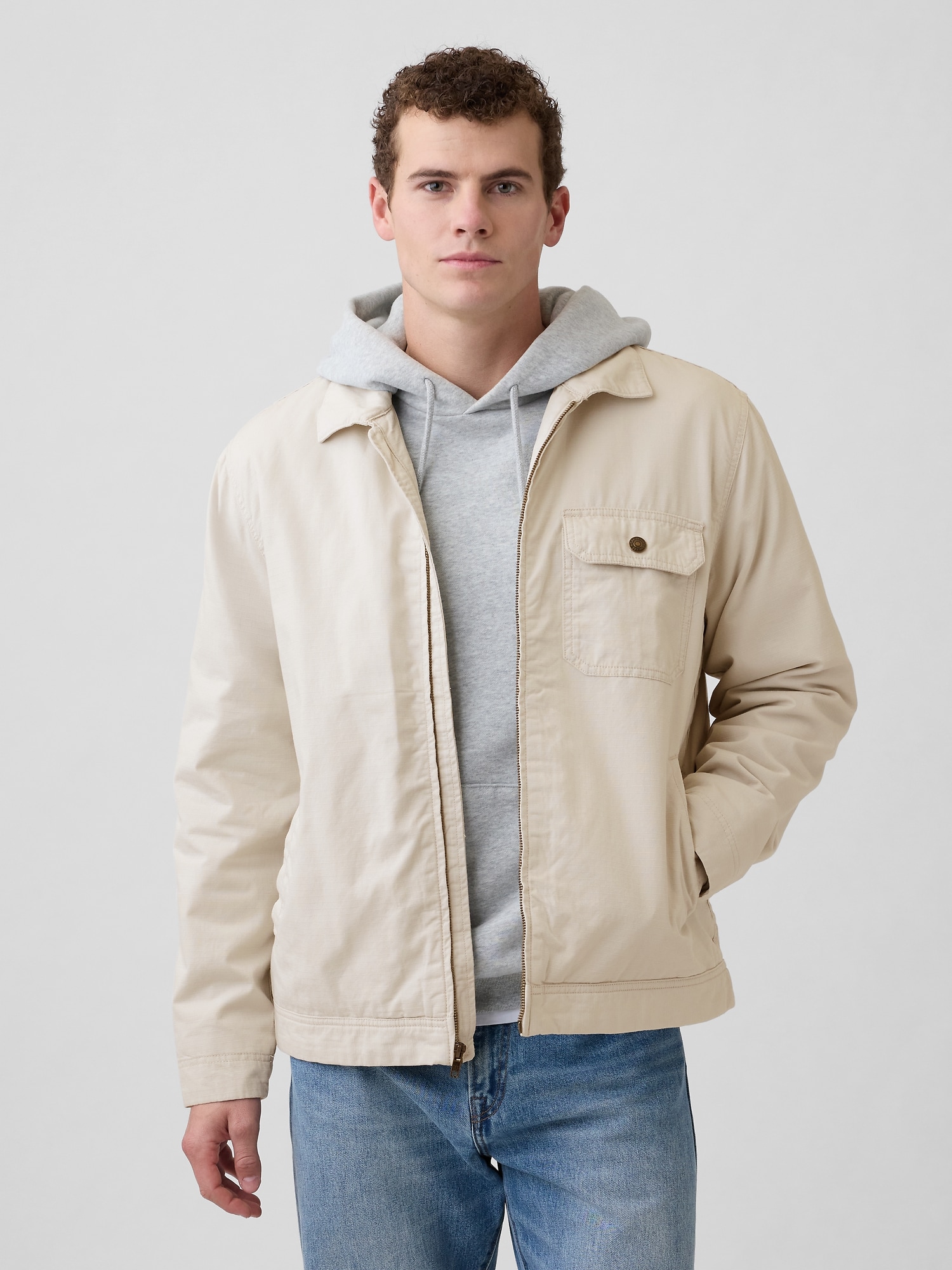 Relaxed Ripstop Utility Jacket