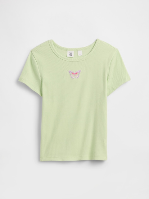 Kids Ribbed Crewneck T-Shirt
