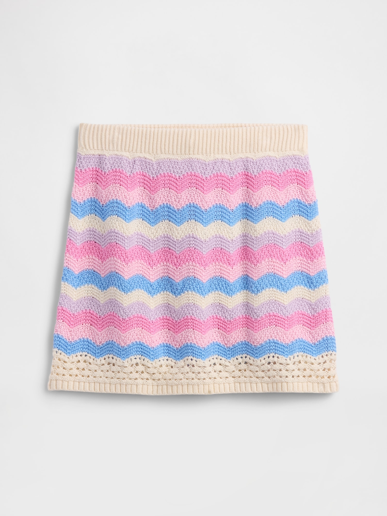 Kids Pull-On Crochet Sweater Skirt
