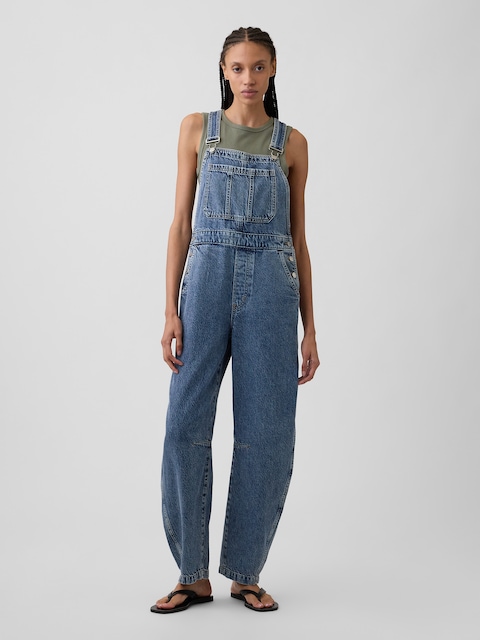 Barrel Denim Overalls