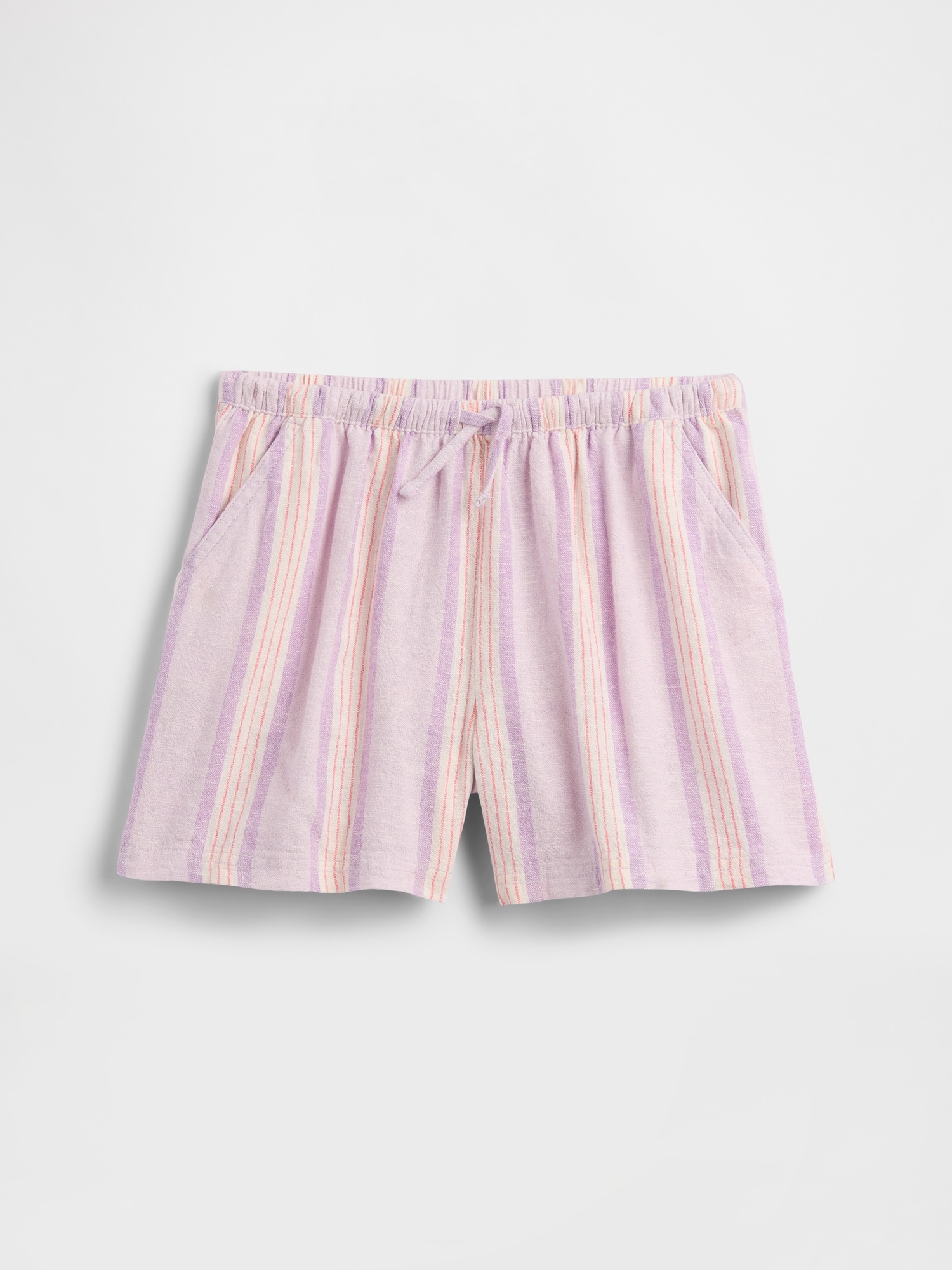 Kids Relaxed Pull-On Linen-Blend Shorts