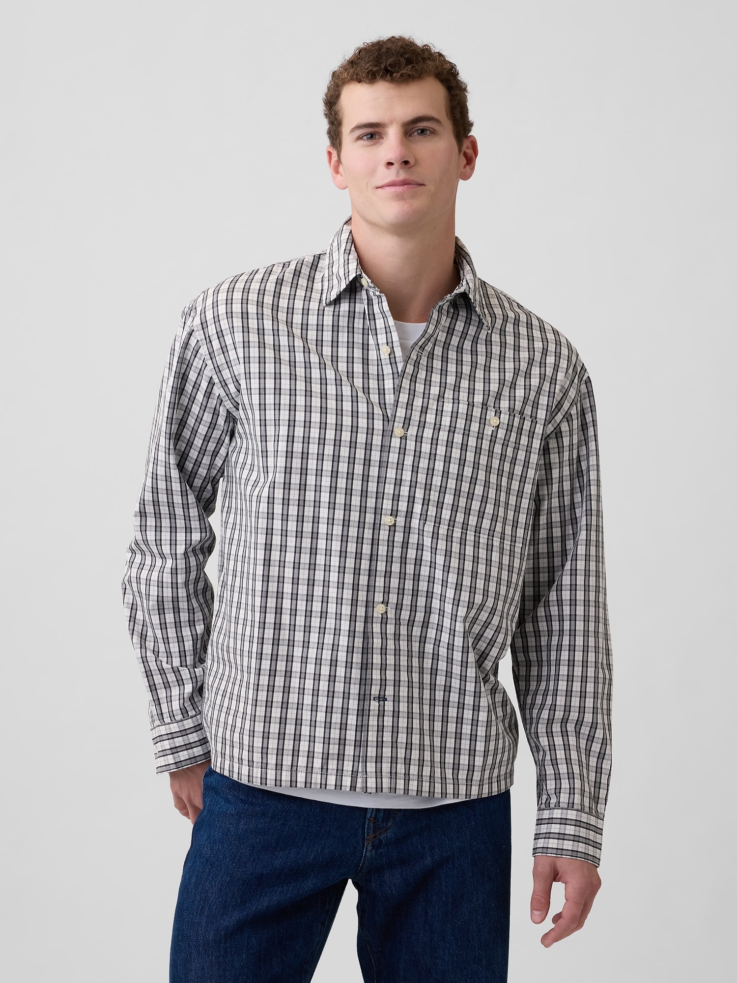 Poplin Shirt in Boxy Fit