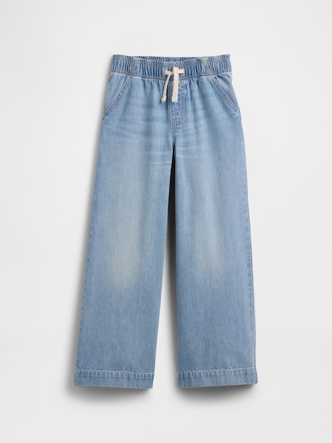 Kids Pull-On Wide-Leg Jeans