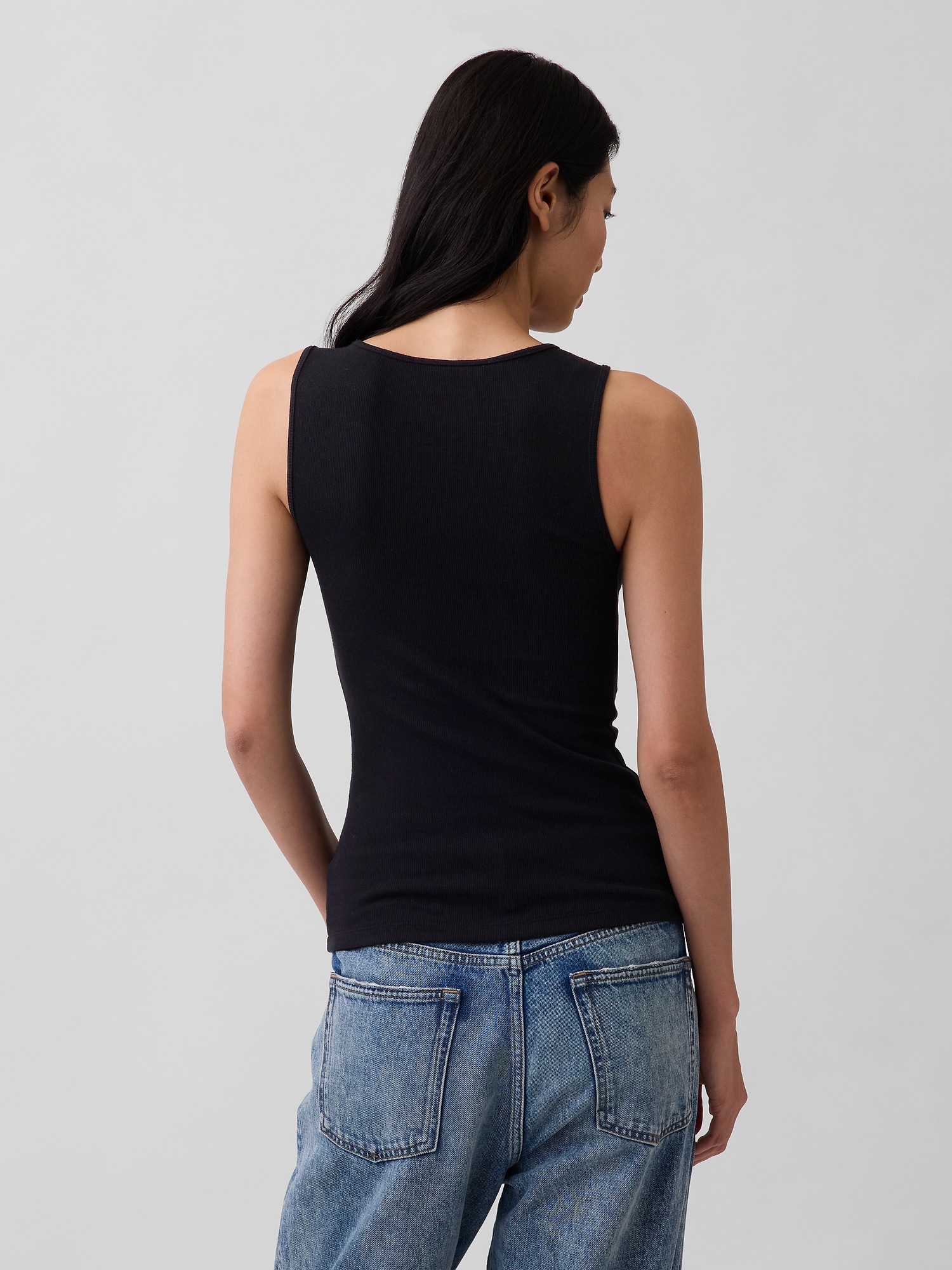 リブ GAPロゴ タンクトップ-2