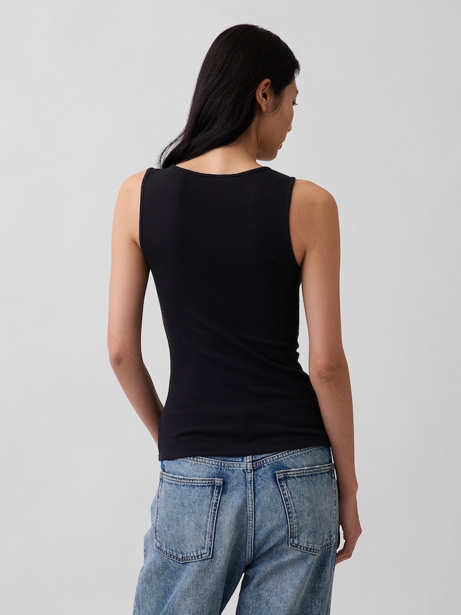 リブ GAPロゴ タンクトップ-2