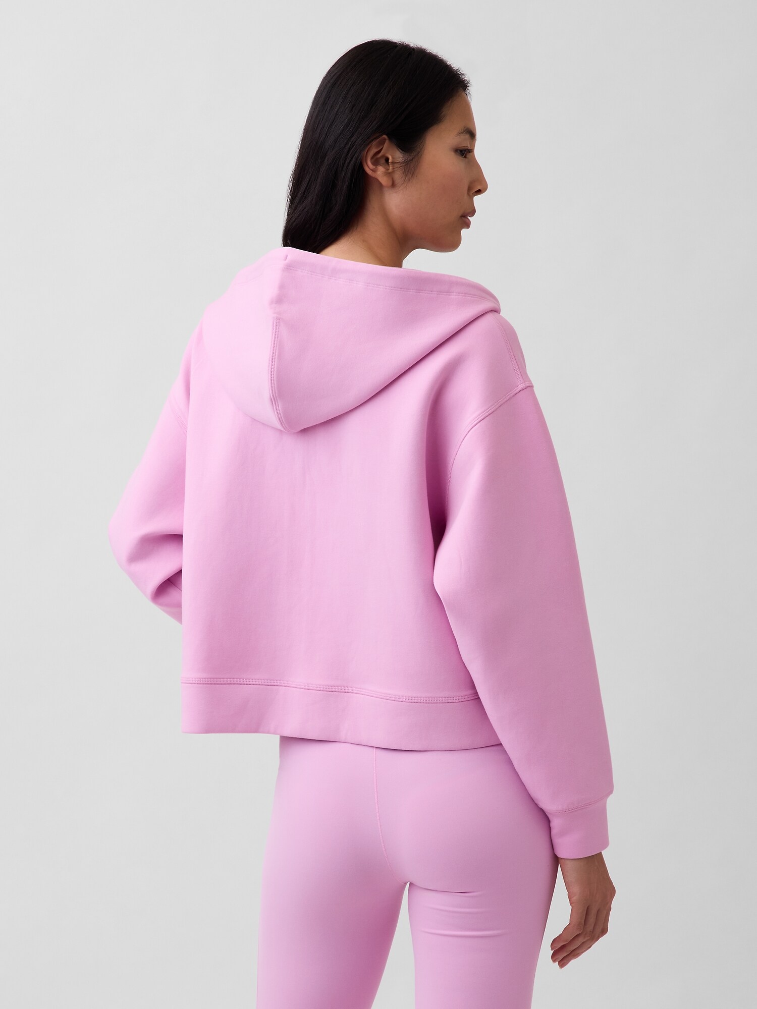 GapFit オーバーサイズ ジップアップパーカー-2