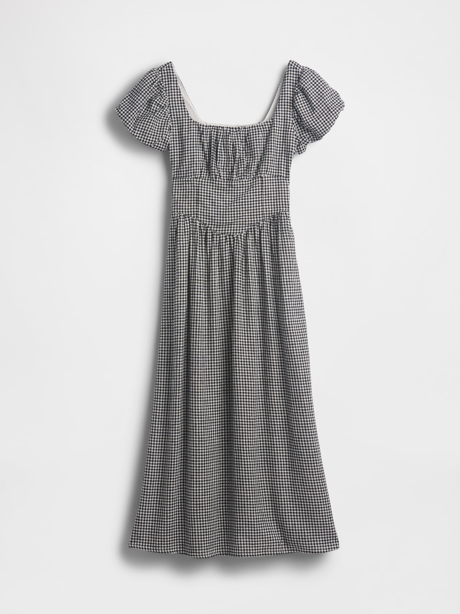 Linen-Blend Drop-Waist Maxi Dress
