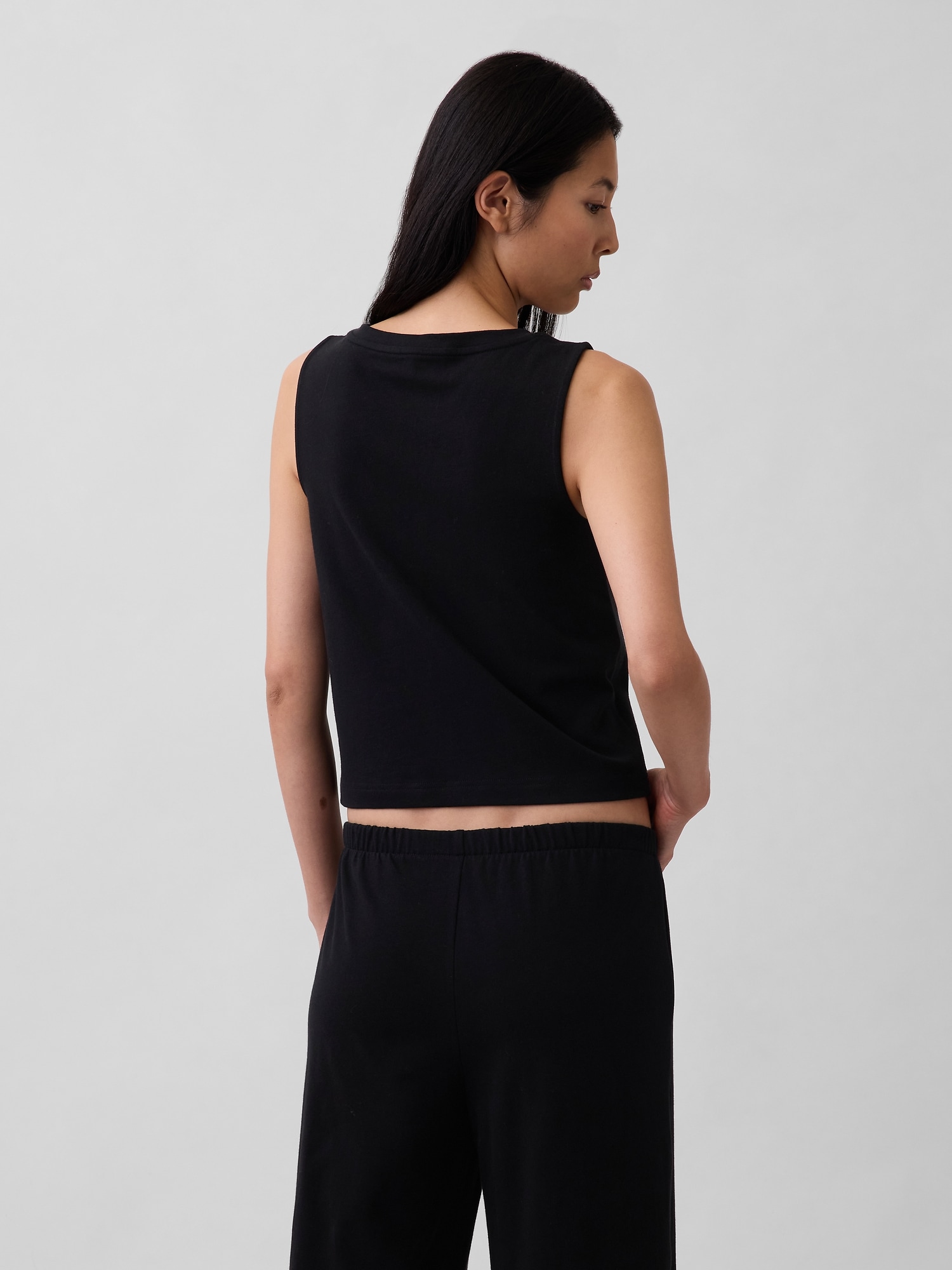 ニット クロップド タンクトップ-2