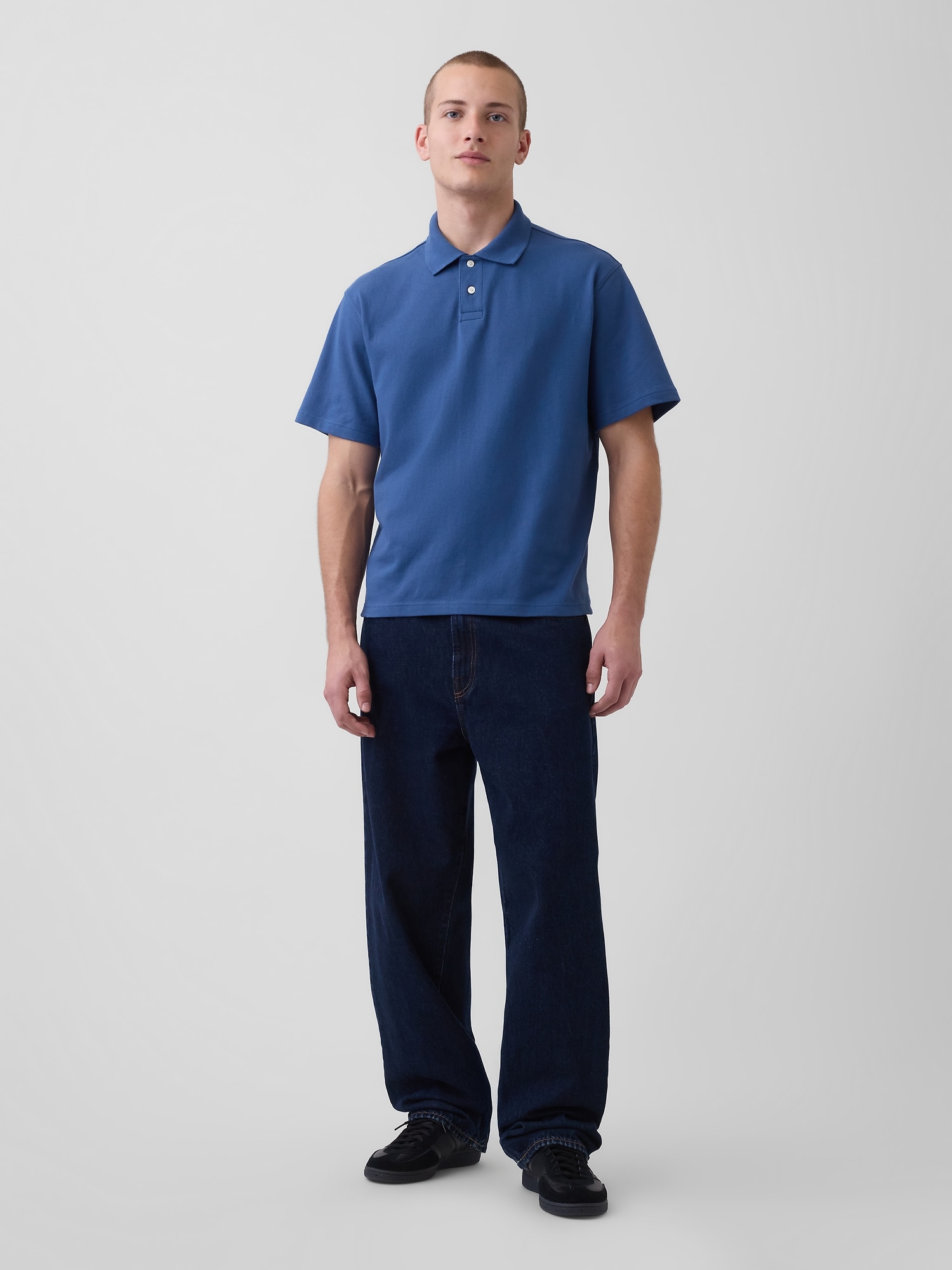 Relaxed Pique Polo Shirt