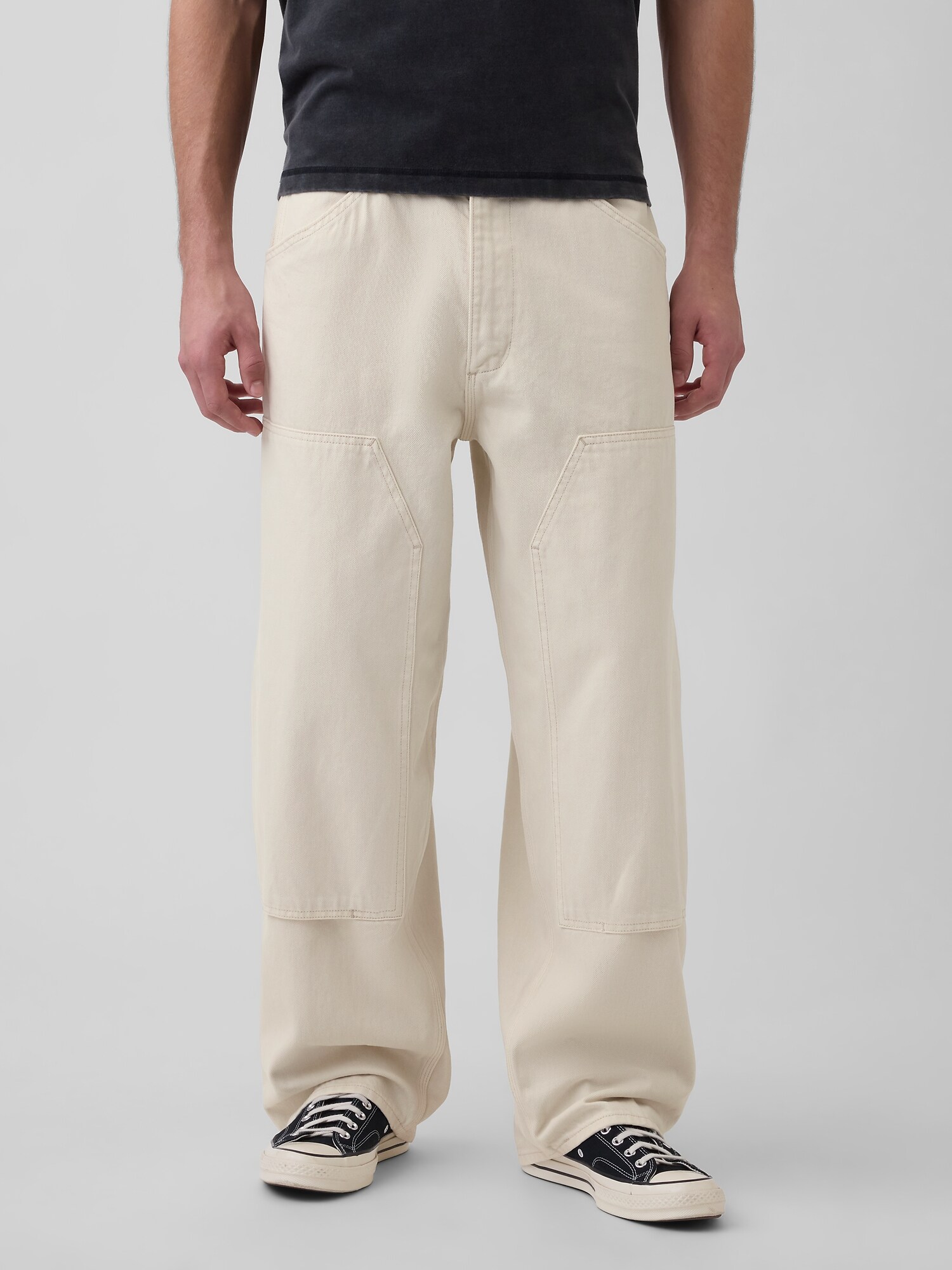 スーパーバギー ダブルニー カーペンターデニム-1