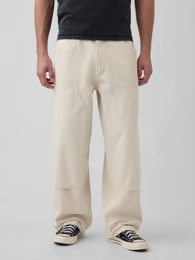 スーパーバギー ダブルニー カーペンターデニム-1