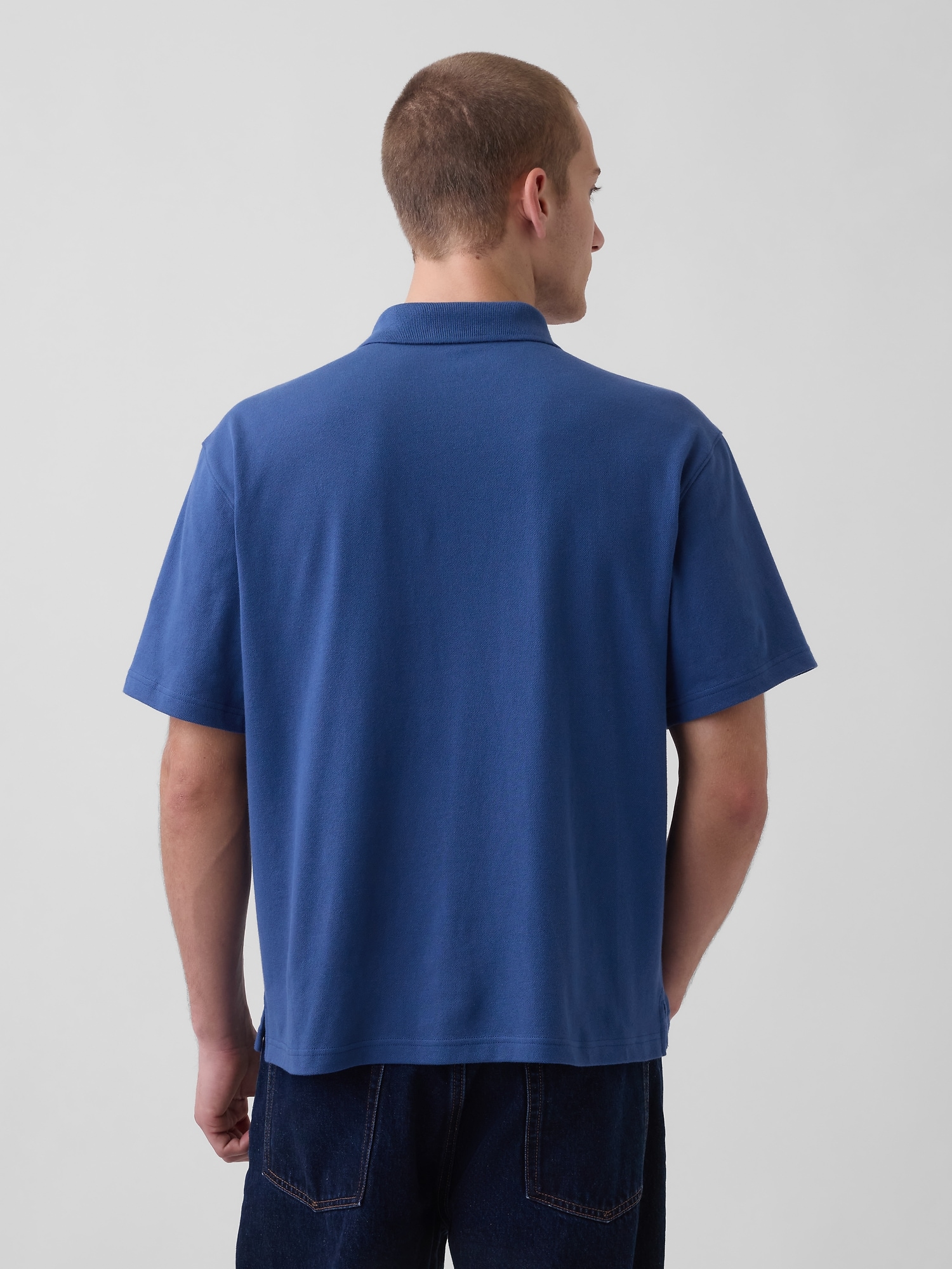Relaxed Pique Polo Shirt