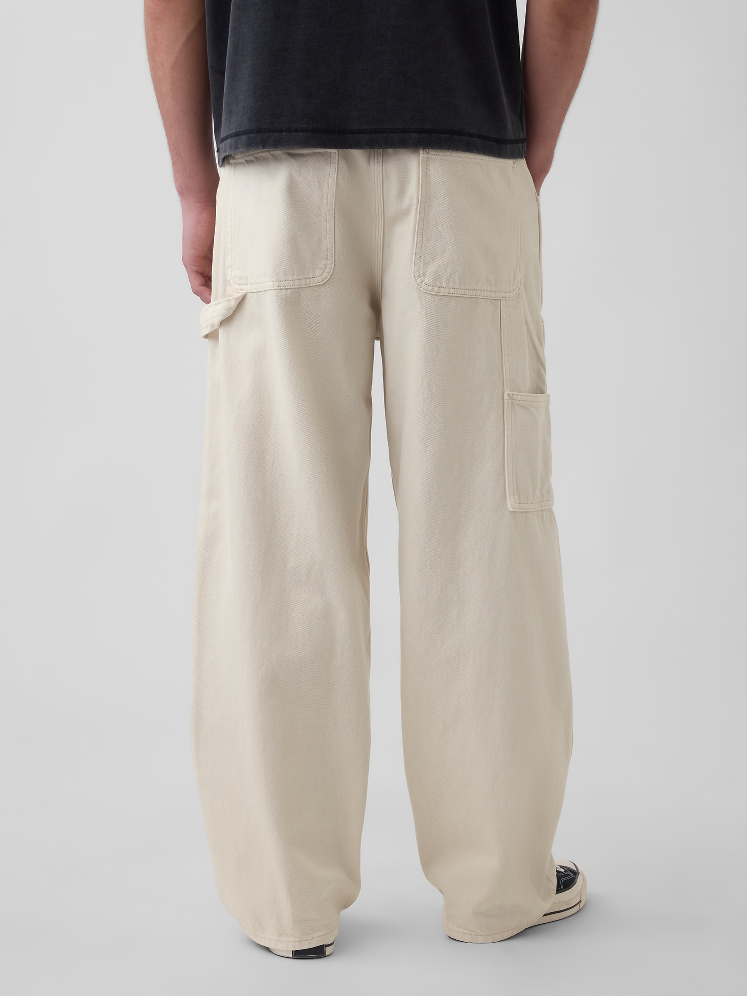 スーパーバギー ダブルニー カーペンターデニム-3