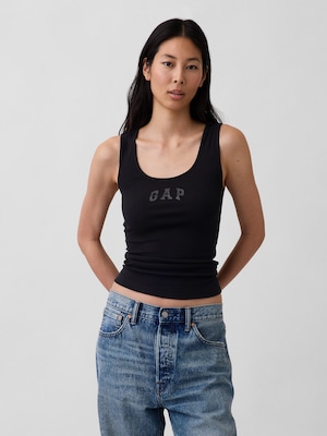 リブ GAPロゴ タンクトップ